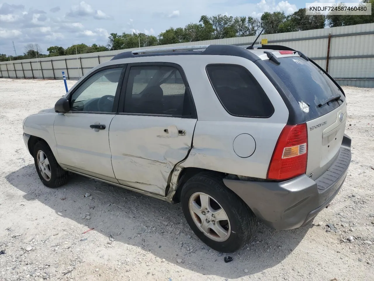 2008 Kia Sportage Lx VIN: KNDJF724587460480 Lot: 72332424