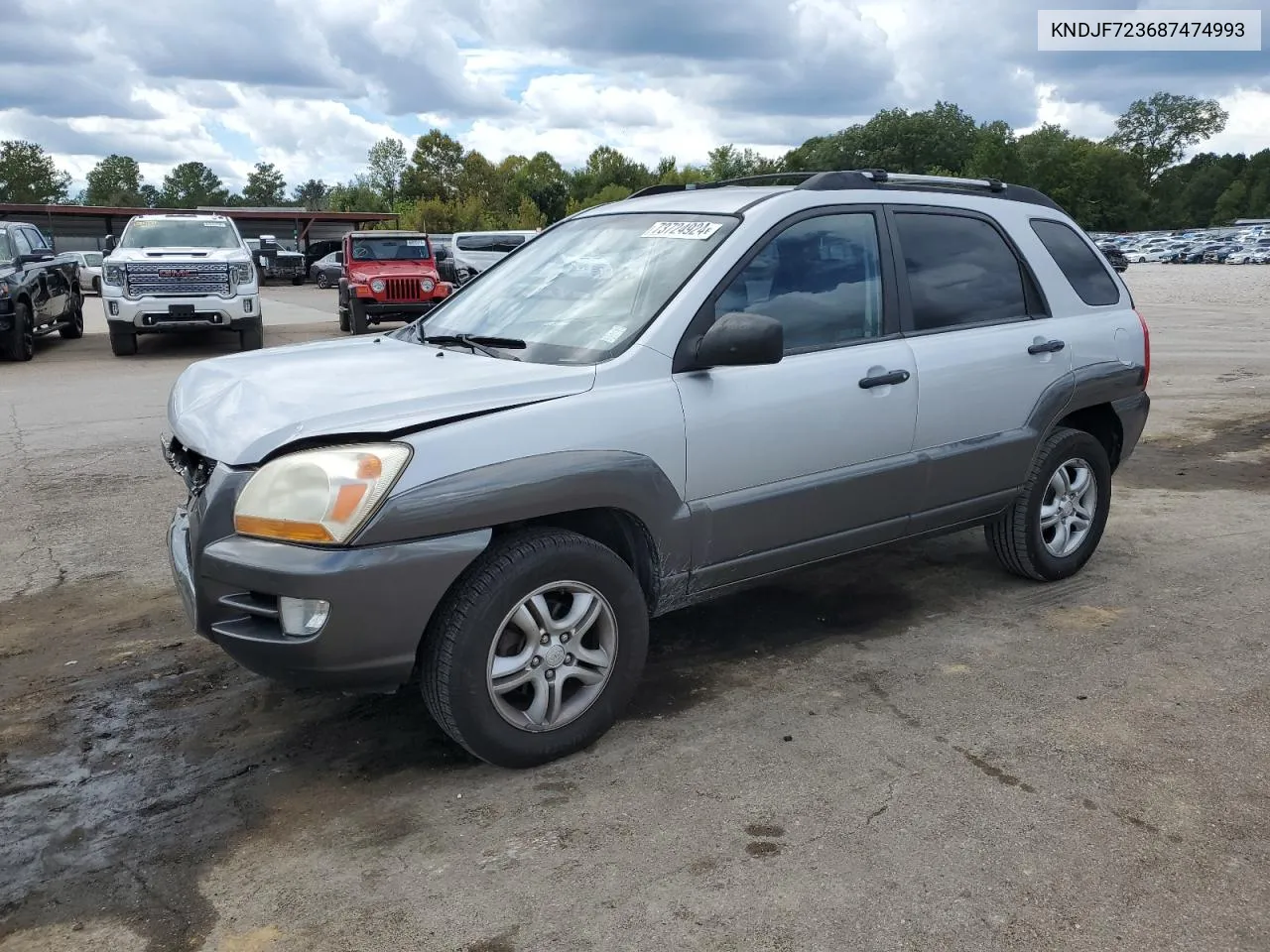 2008 Kia Sportage Ex VIN: KNDJF723687474993 Lot: 73724924