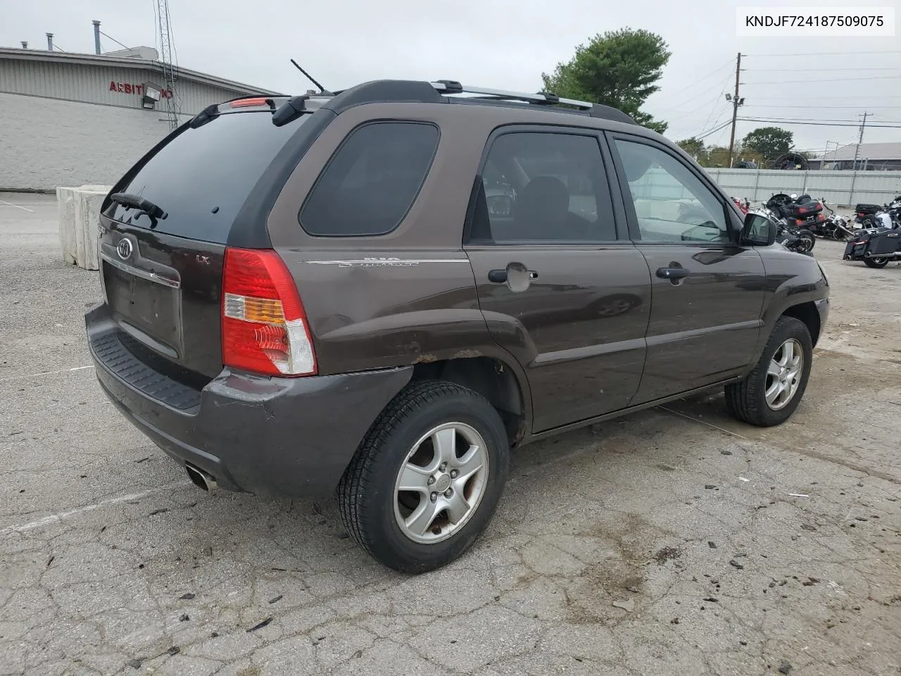 2008 Kia Sportage Lx VIN: KNDJF724187509075 Lot: 74049974