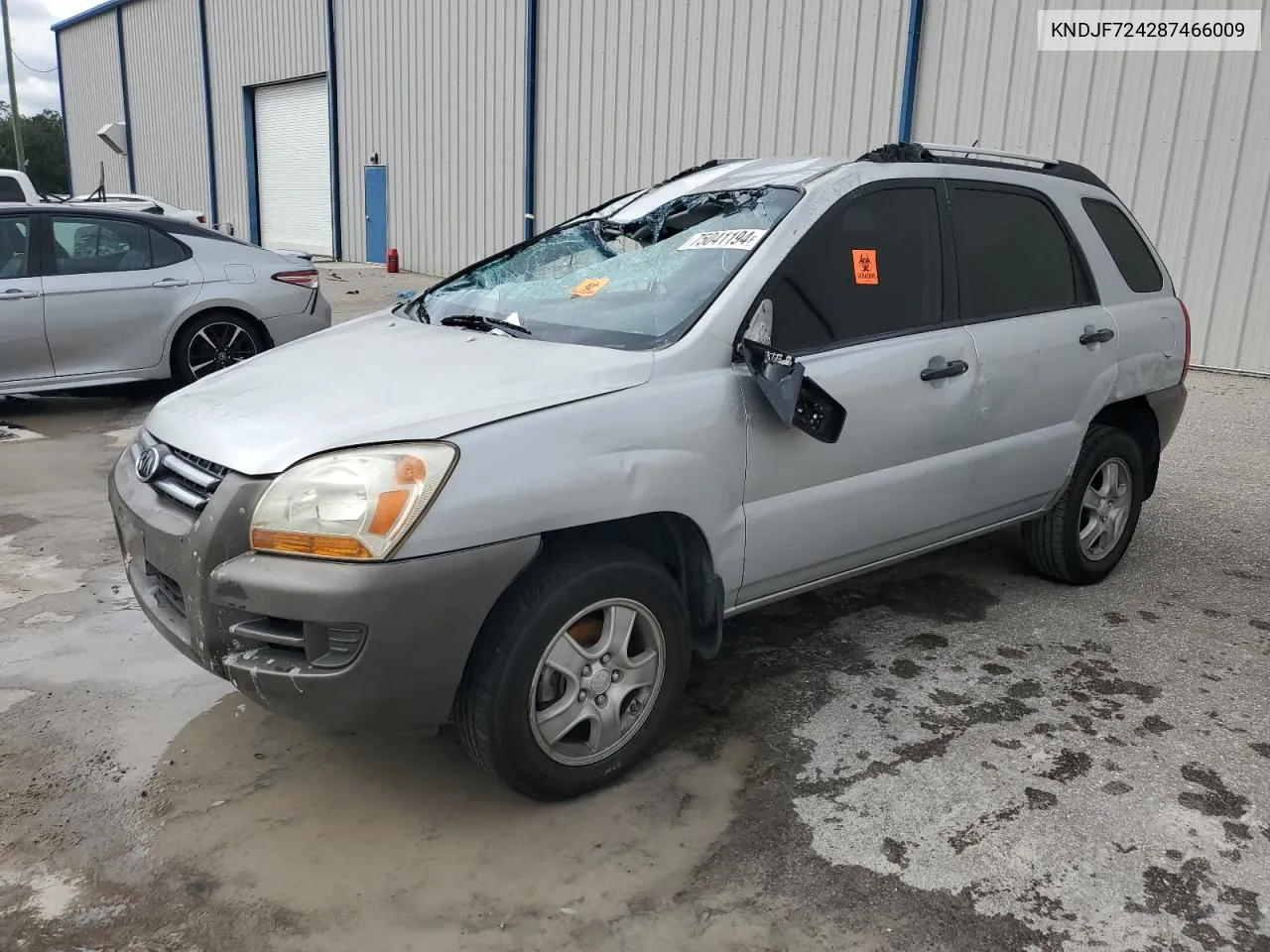 2008 Kia Sportage Lx VIN: KNDJF724287466009 Lot: 75041194