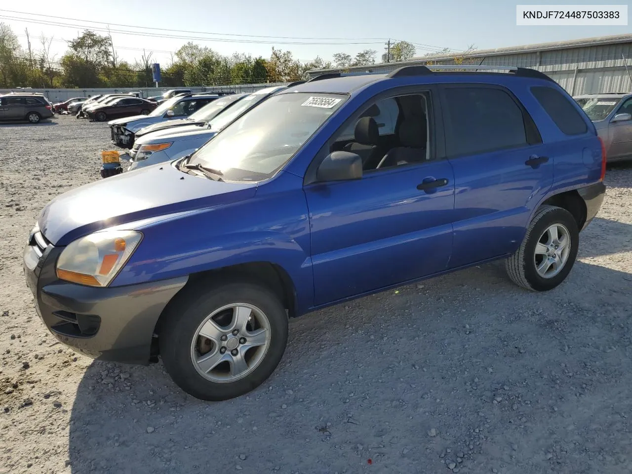 2008 Kia Sportage Lx VIN: KNDJF724487503383 Lot: 75526564