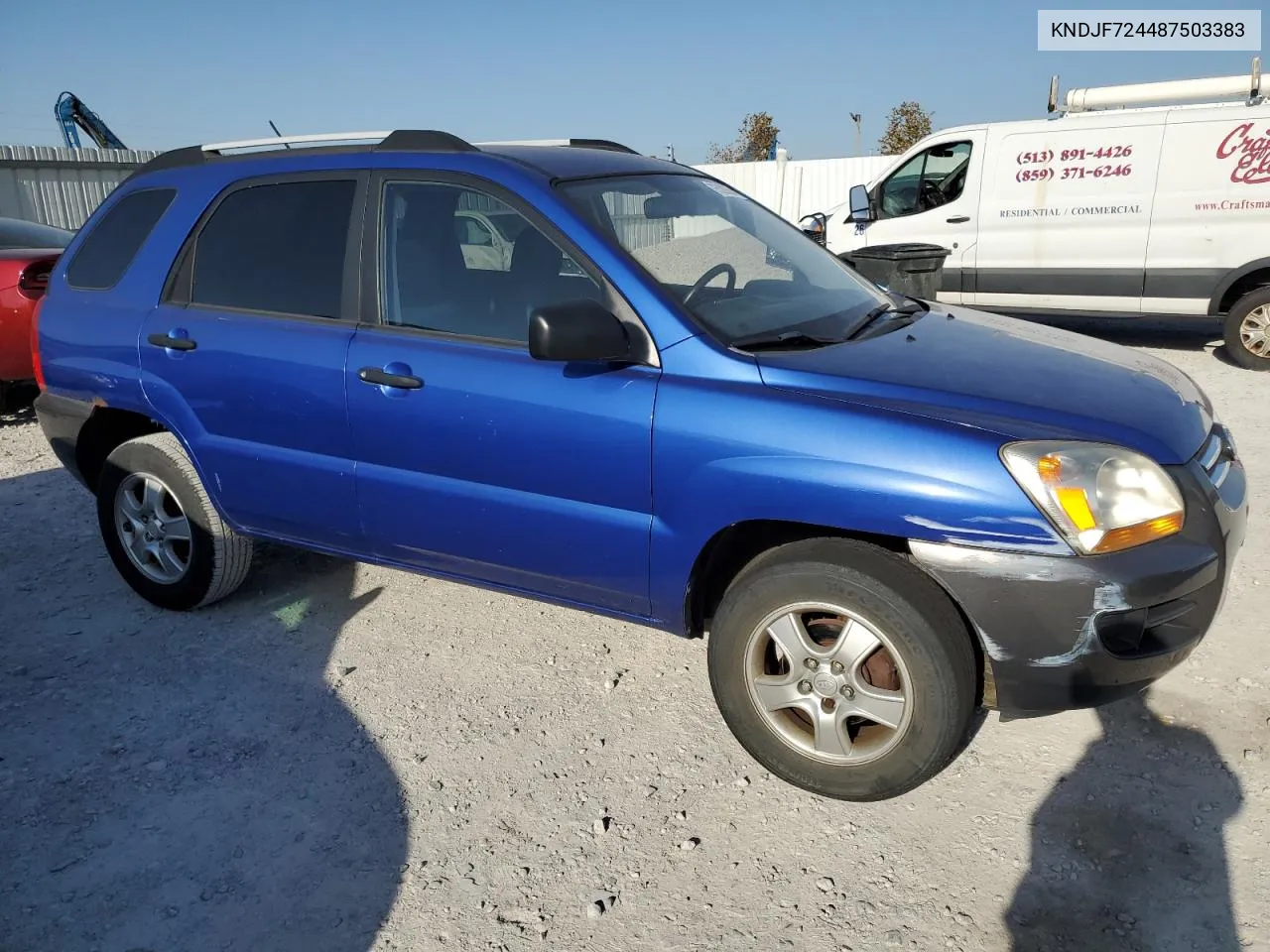 2008 Kia Sportage Lx VIN: KNDJF724487503383 Lot: 75526564