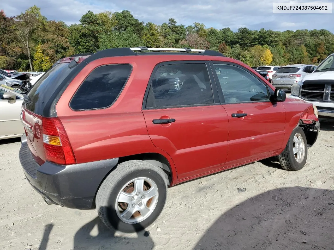 2008 Kia Sportage Lx VIN: KNDJF724087504692 Lot: 75825014