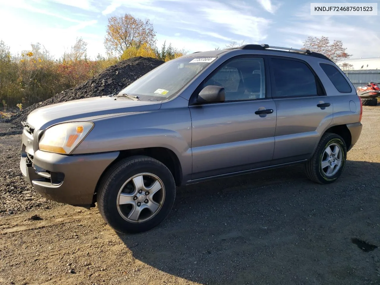 2008 Kia Sportage Lx VIN: KNDJF724687501523 Lot: 77537604