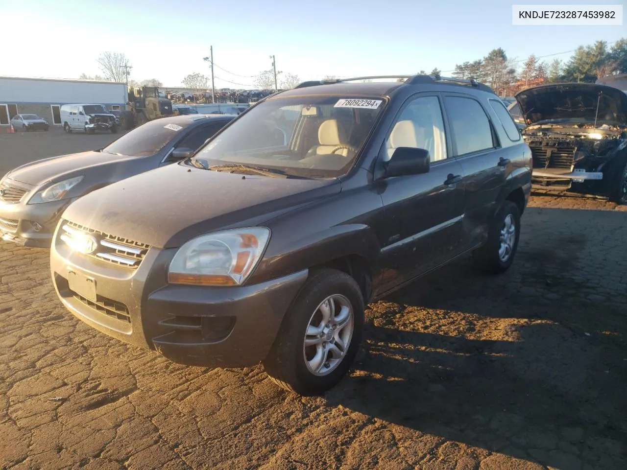 2008 Kia Sportage Ex VIN: KNDJE723287453982 Lot: 78092294