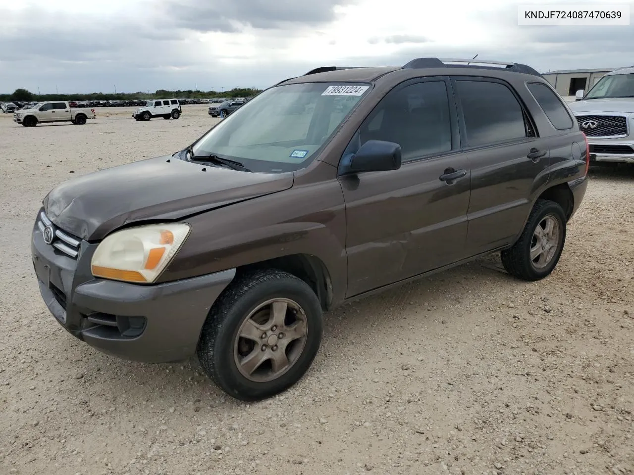 2008 Kia Sportage Lx VIN: KNDJF724087470639 Lot: 79931224