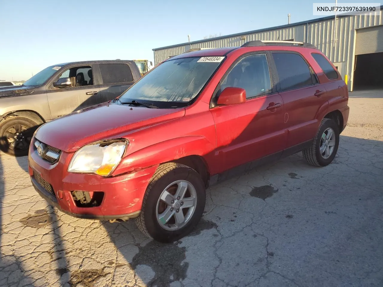 2009 Kia Sportage Lx VIN: KNDJF723397639190 Lot: 72640334