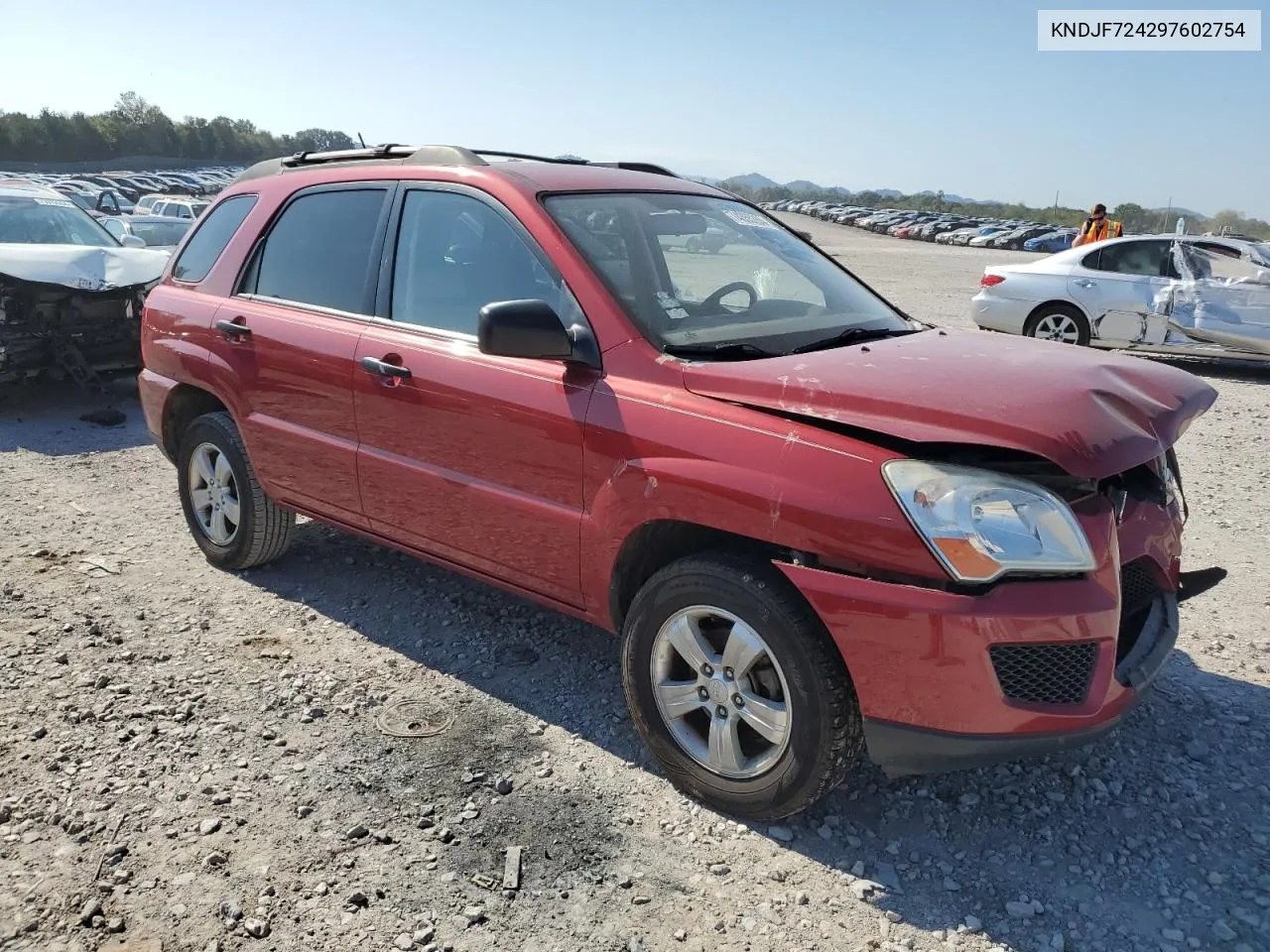 2009 Kia Sportage Lx VIN: KNDJF724297602754 Lot: 74355284