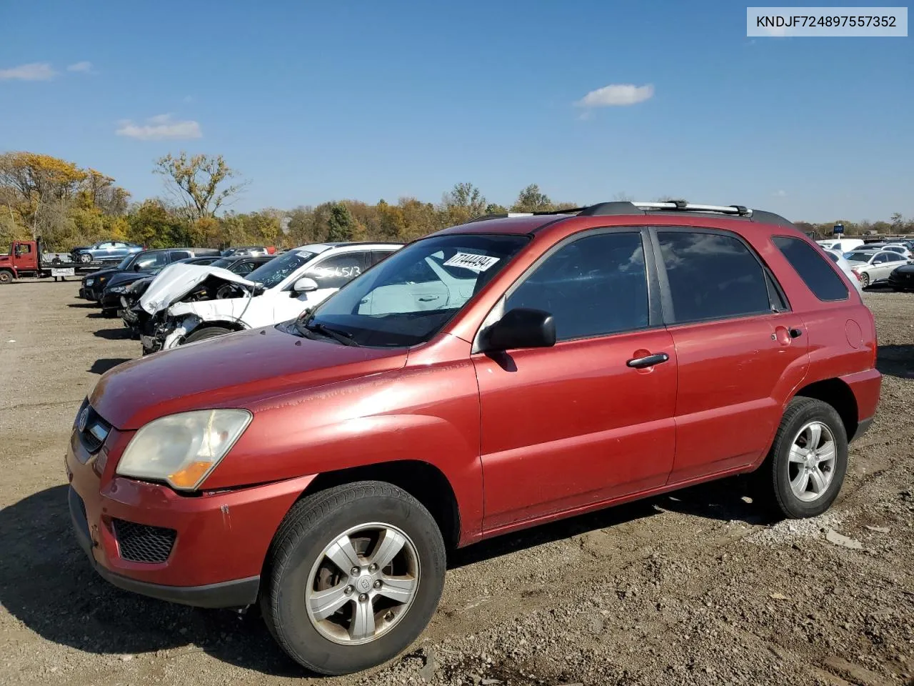 2009 Kia Sportage Lx VIN: KNDJF724897557352 Lot: 77444494