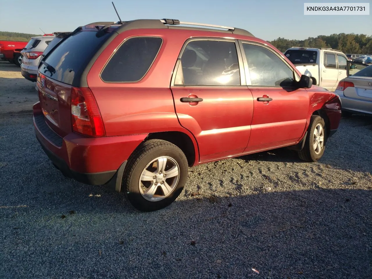 2010 Kia Sportage Lx VIN: KNDKG3A43A7701731 Lot: 73551774