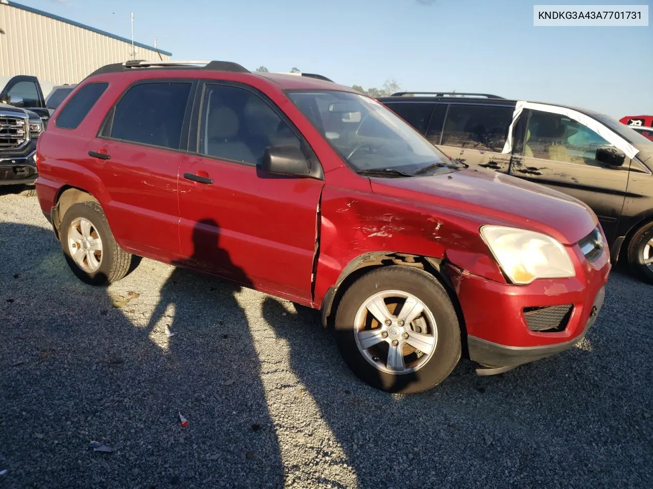 KNDKG3A43A7701731 2010 Kia Sportage Lx