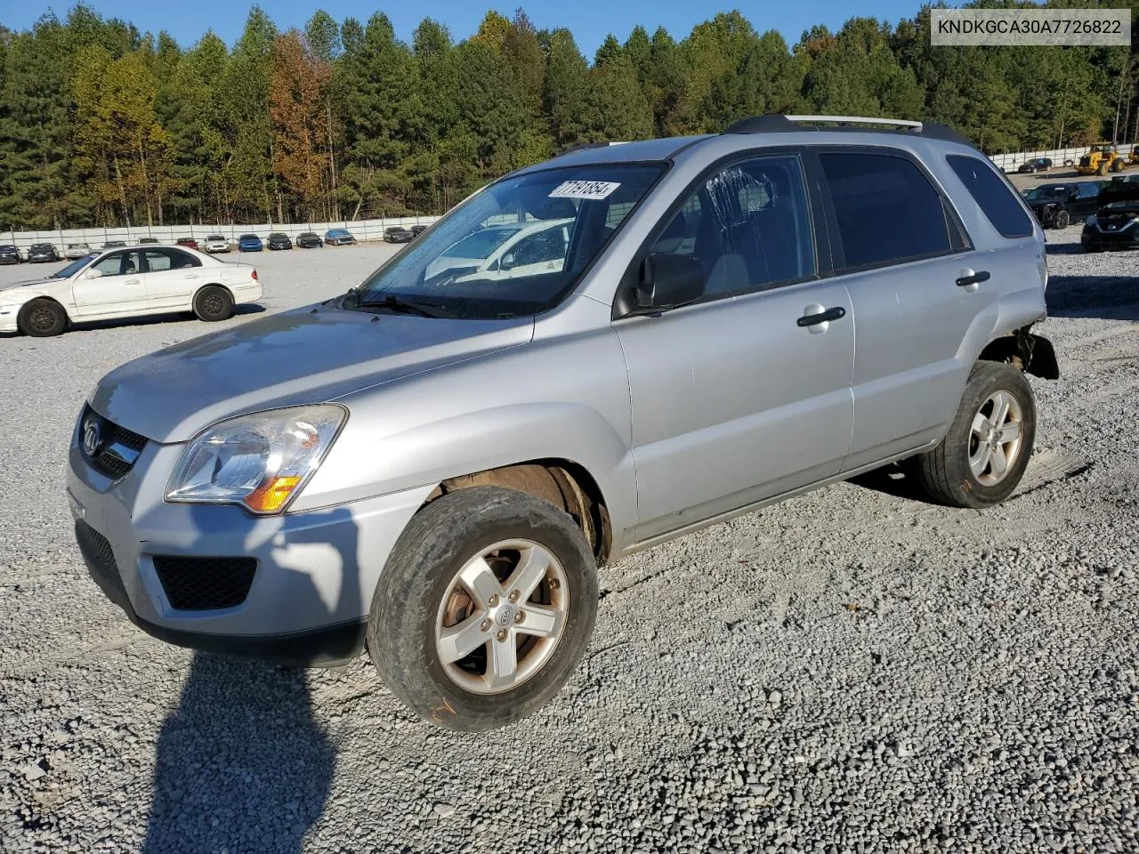 2010 Kia Sportage Lx VIN: KNDKGCA30A7726822 Lot: 77191854