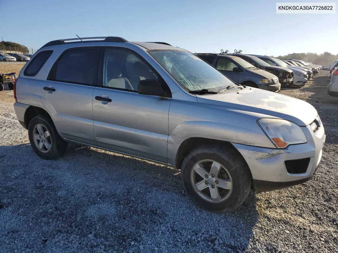 2010 Kia Sportage Lx VIN: KNDKGCA30A7726822 Lot: 77191854