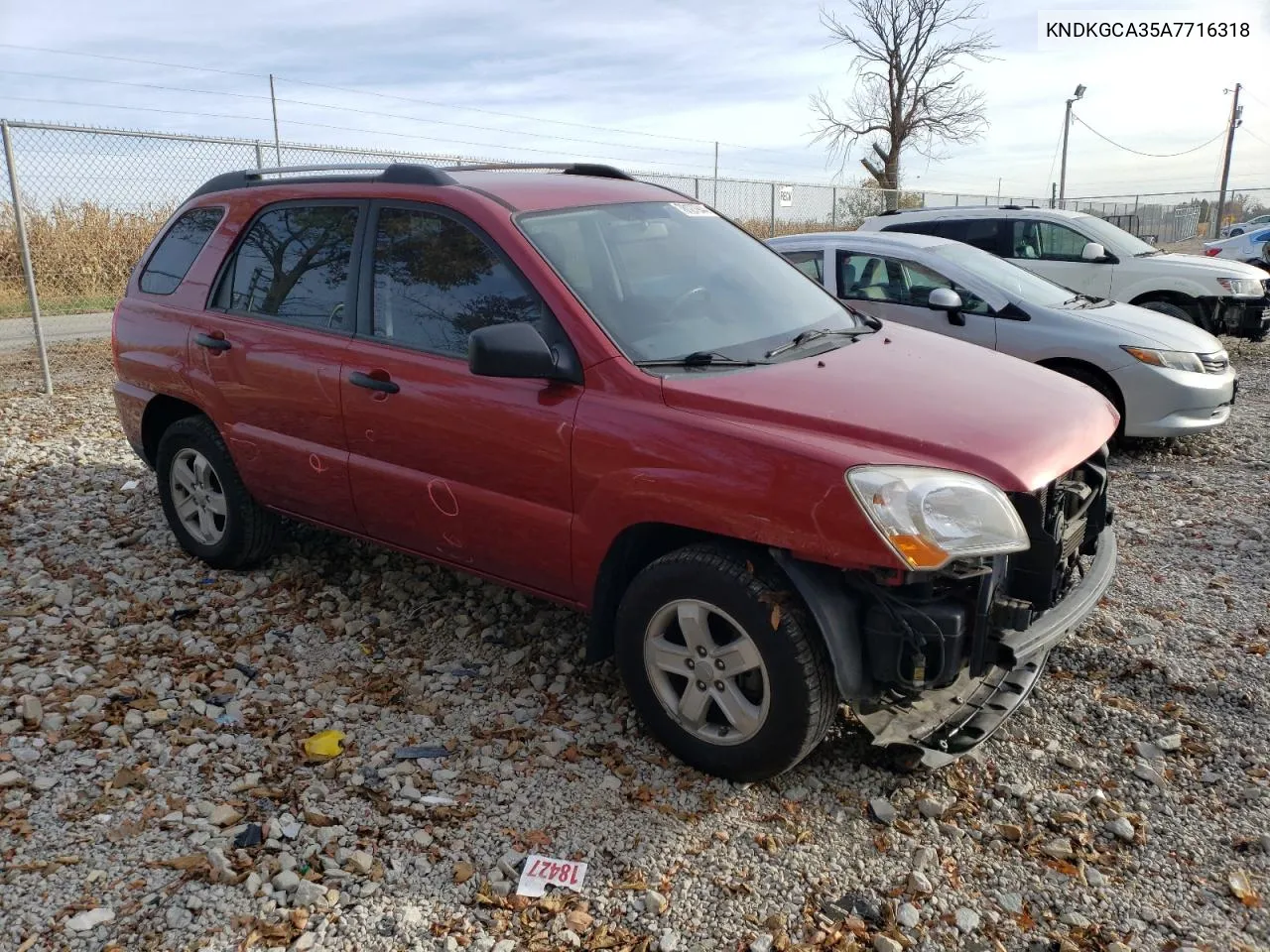 2010 Kia Sportage Lx VIN: KNDKGCA35A7716318 Lot: 78127944