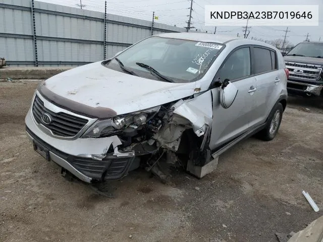 2011 Kia Sportage Lx VIN: KNDPB3A23B7019646 Lot: 49132824