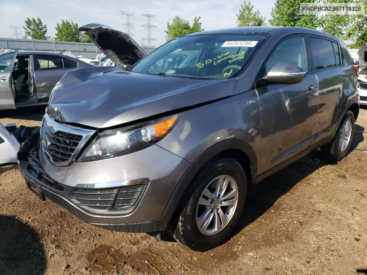 2011 Kia Sportage Lx VIN: KNDPBCA23B7138328 Lot: 54341244