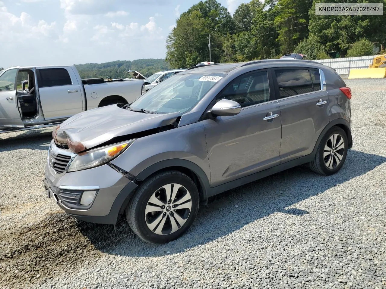 2011 Kia Sportage Ex VIN: KNDPC3A26B7028497 Lot: 69614384