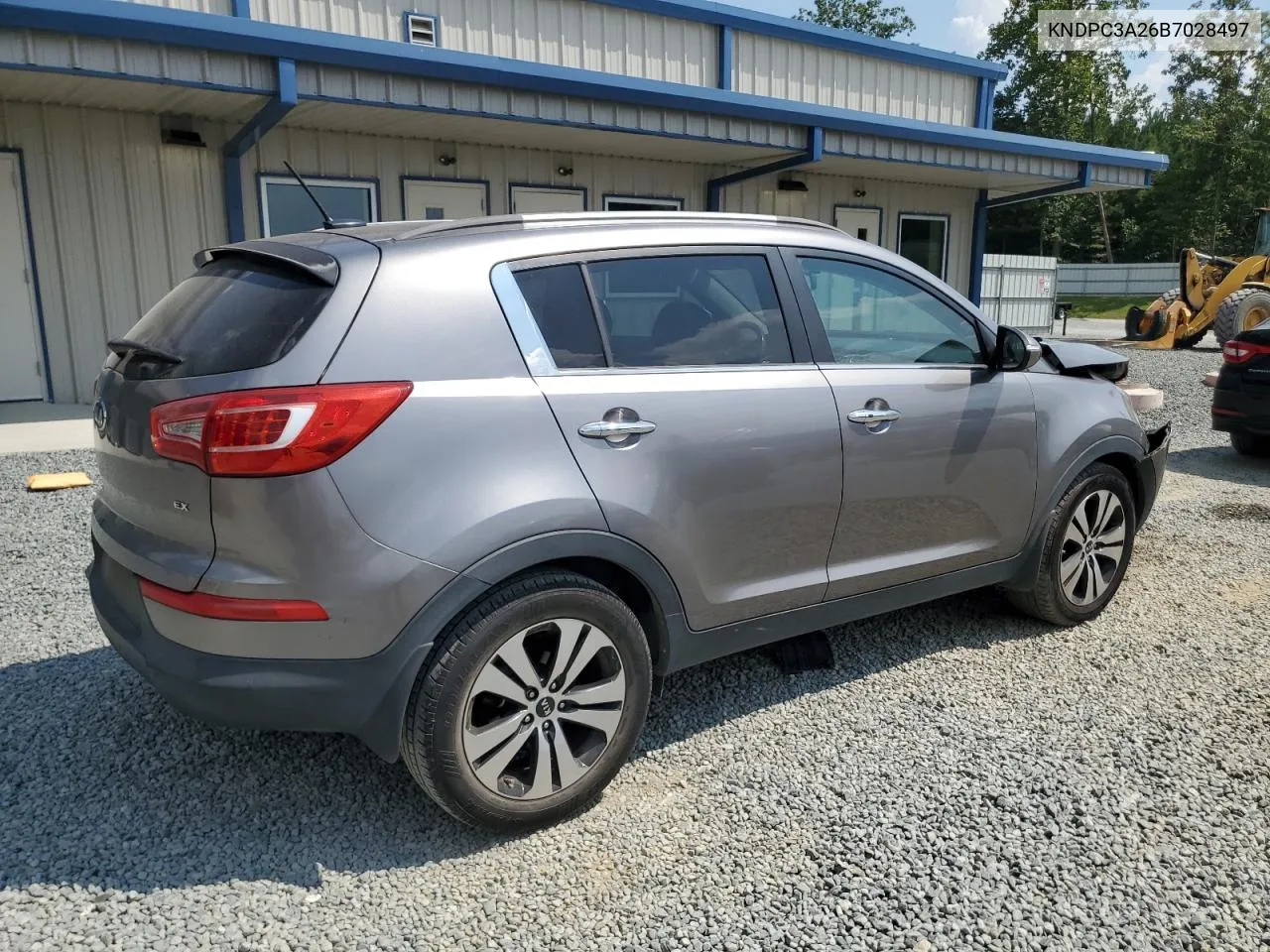 2011 Kia Sportage Ex VIN: KNDPC3A26B7028497 Lot: 69614384