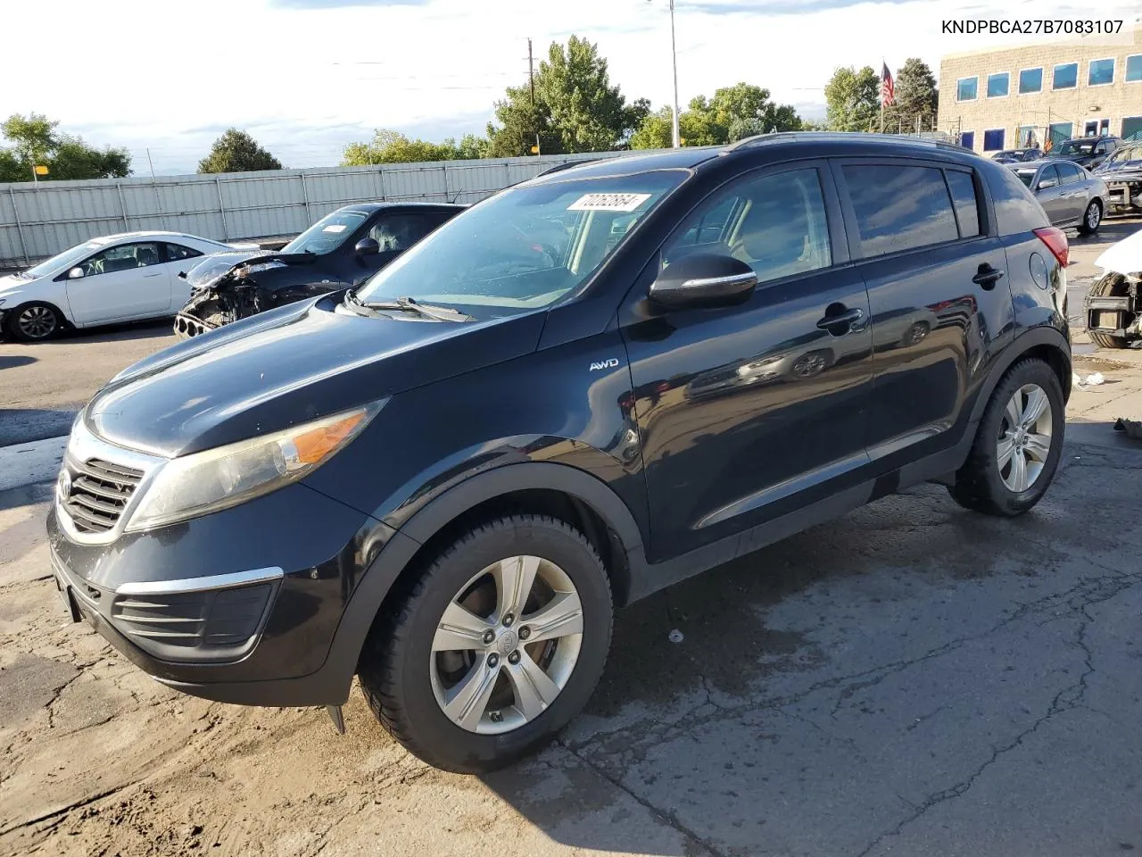 2011 Kia Sportage Lx VIN: KNDPBCA27B7083107 Lot: 70262864