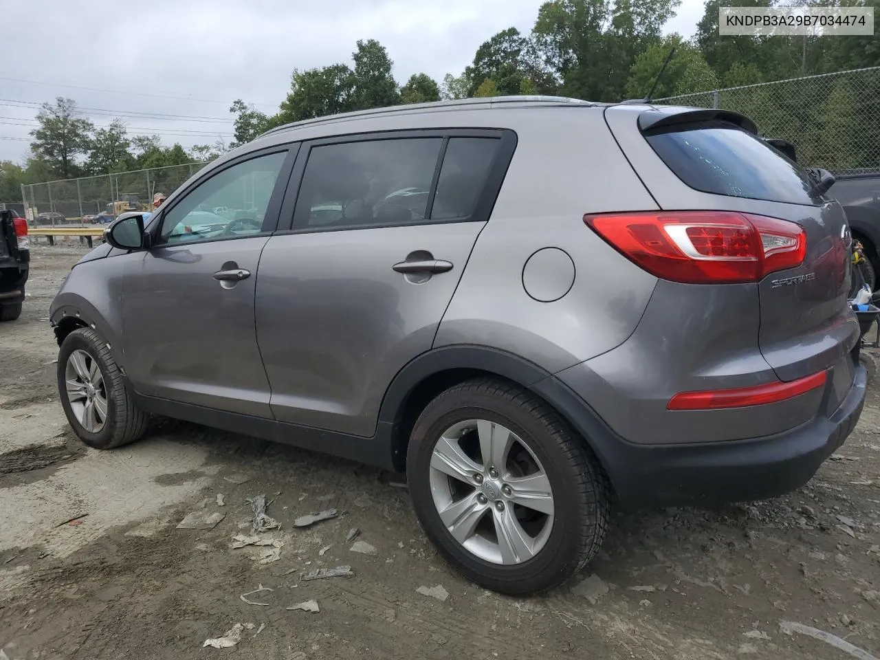 2011 Kia Sportage Lx VIN: KNDPB3A29B7034474 Lot: 71600334