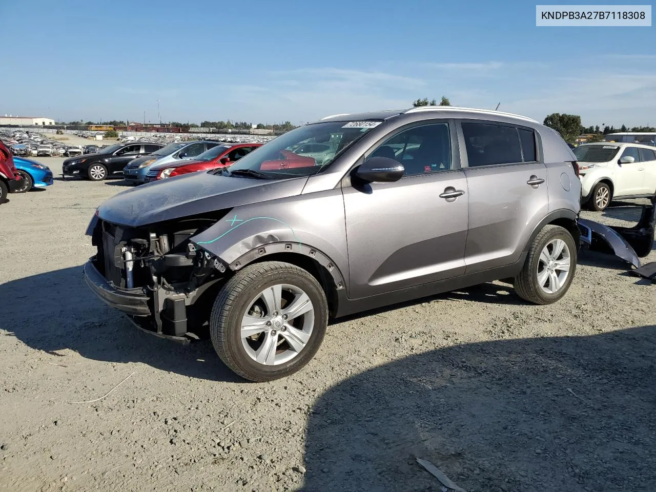 2011 Kia Sportage Lx VIN: KNDPB3A27B7118308 Lot: 72680154