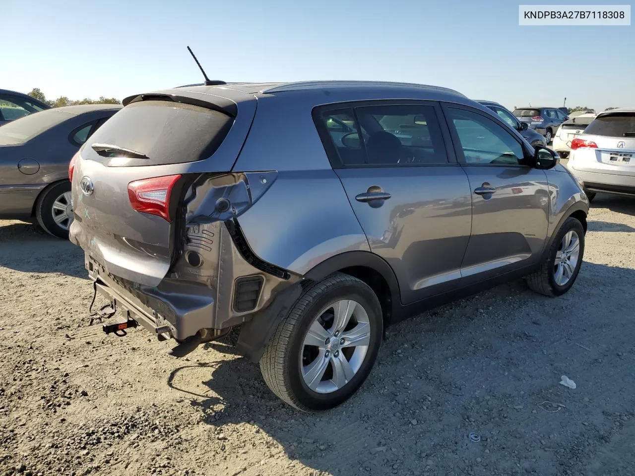 2011 Kia Sportage Lx VIN: KNDPB3A27B7118308 Lot: 72680154