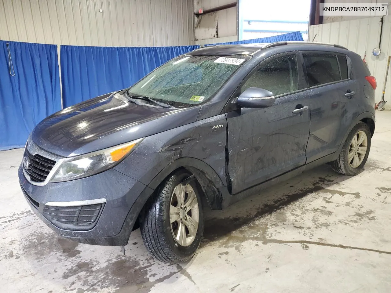 2011 Kia Sportage Lx VIN: KNDPBCA28B7049712 Lot: 72947994