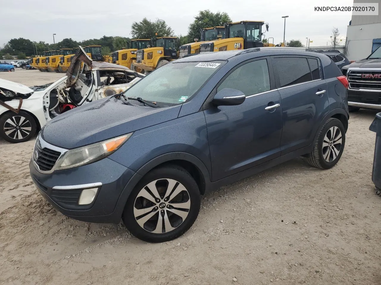 2011 Kia Sportage Ex VIN: KNDPC3A20B7020170 Lot: 73329544