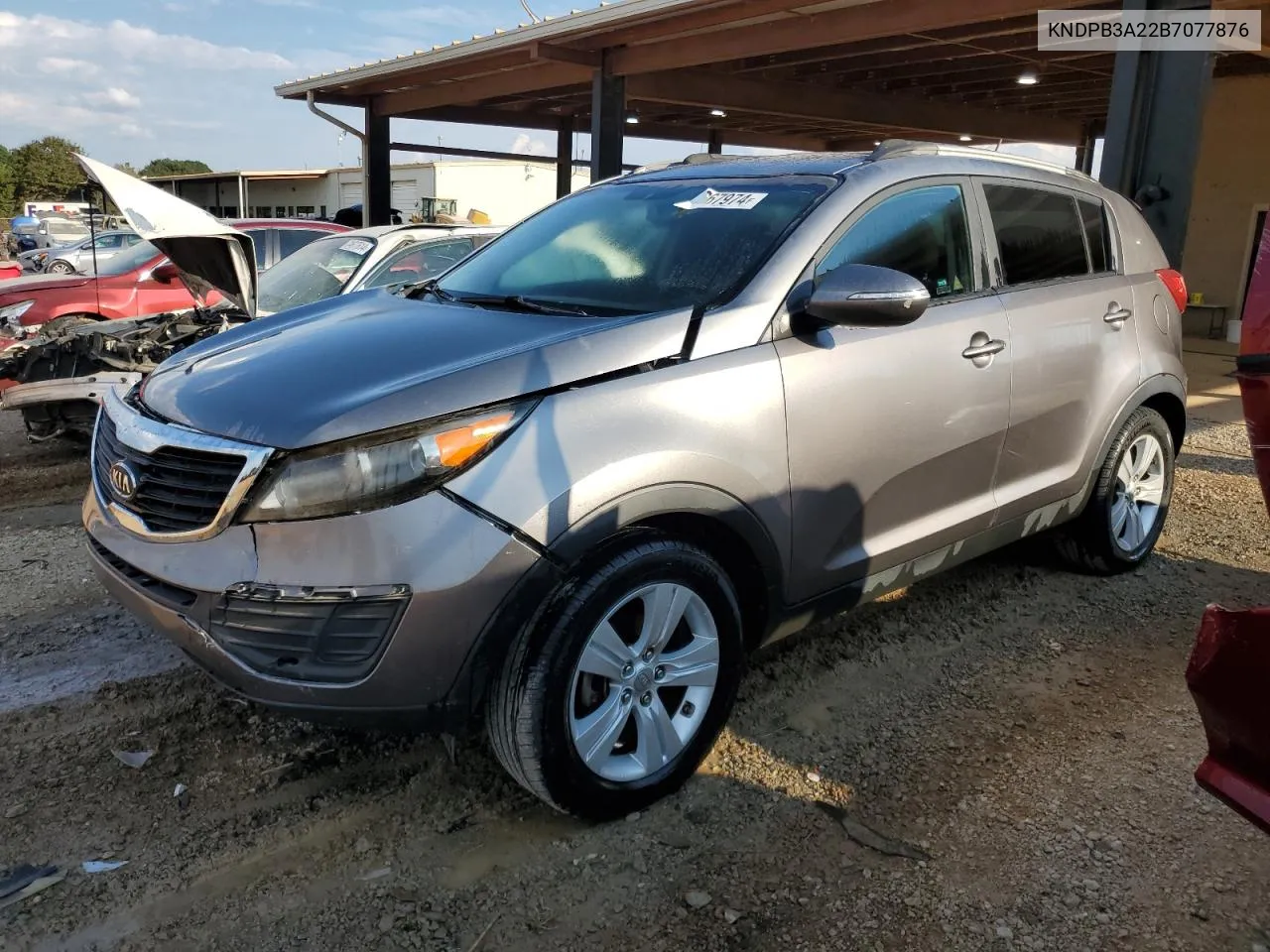 2011 Kia Sportage Lx VIN: KNDPB3A22B7077876 Lot: 74667974