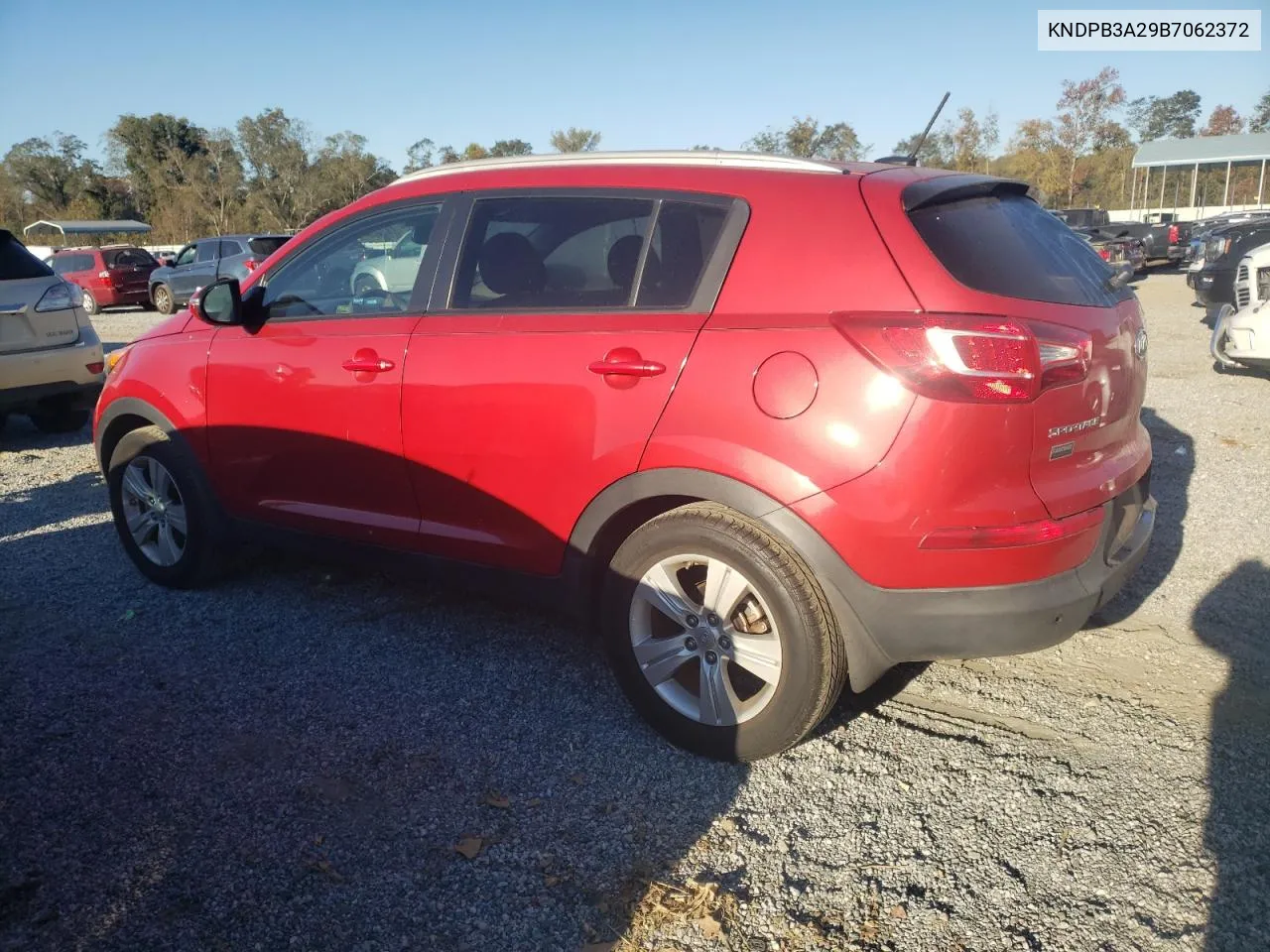 2011 Kia Sportage Lx VIN: KNDPB3A29B7062372 Lot: 74694964