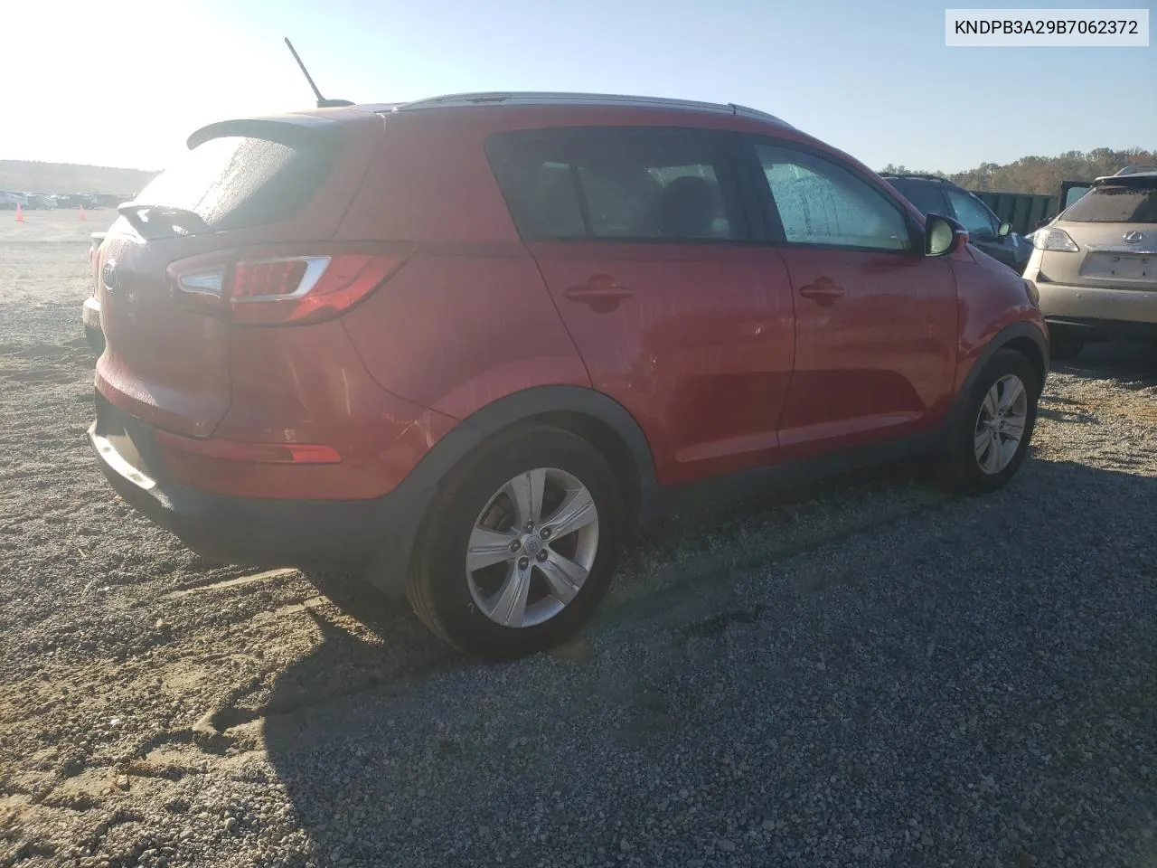 2011 Kia Sportage Lx VIN: KNDPB3A29B7062372 Lot: 74694964