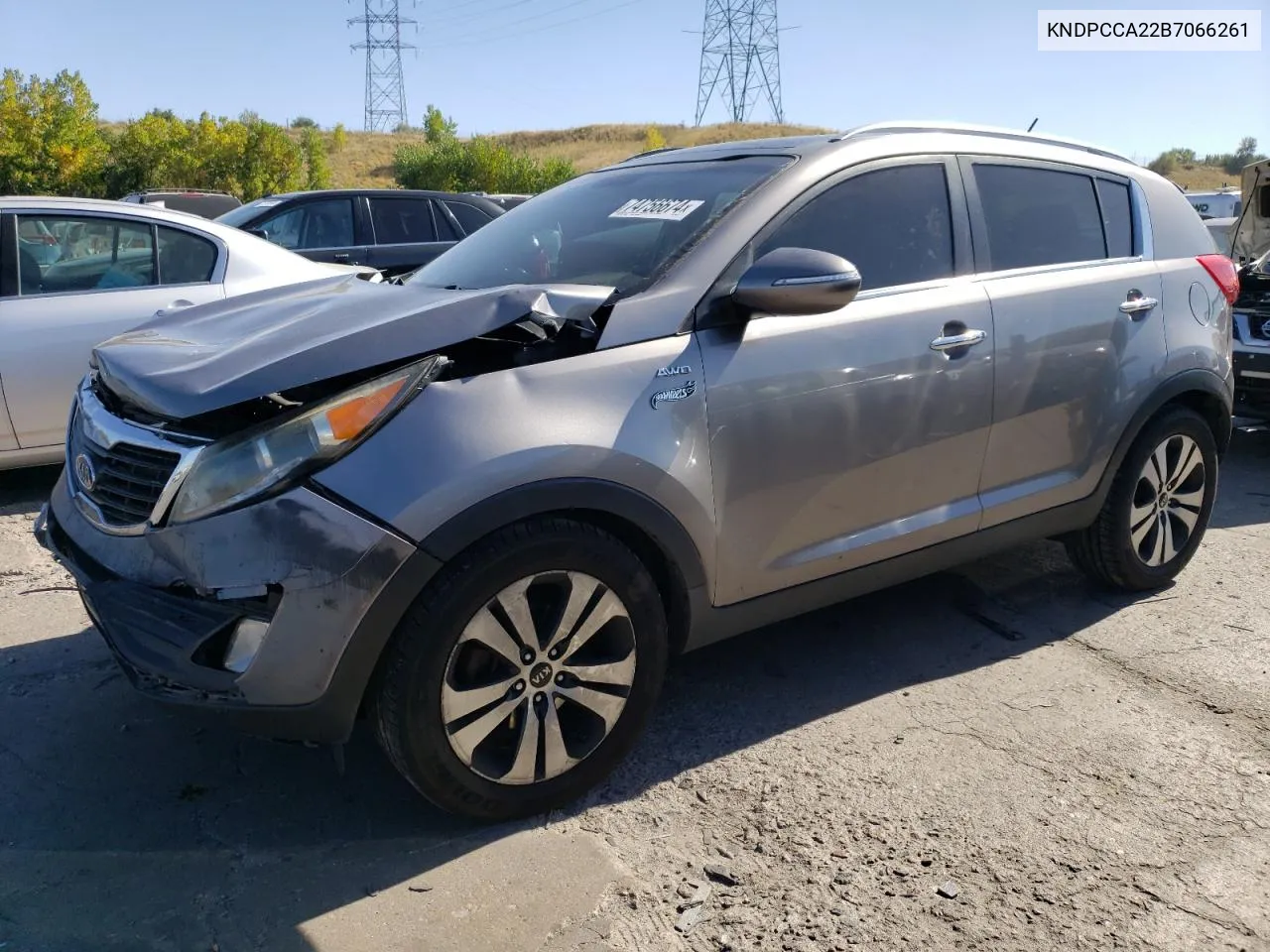 2011 Kia Sportage Ex VIN: KNDPCCA22B7066261 Lot: 74756674