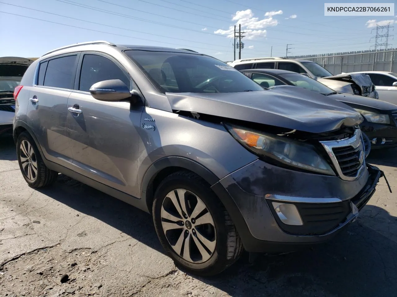 2011 Kia Sportage Ex VIN: KNDPCCA22B7066261 Lot: 74756674