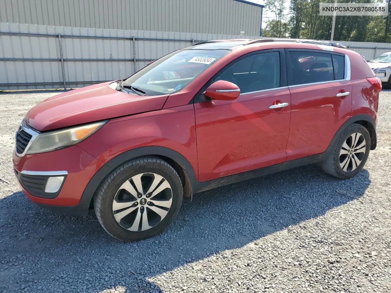 2011 Kia Sportage Ex VIN: KNDPC3A2XB7080585 Lot: 74933934