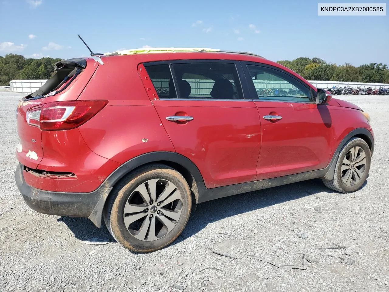 2011 Kia Sportage Ex VIN: KNDPC3A2XB7080585 Lot: 74933934