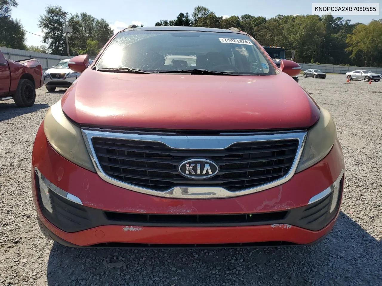 2011 Kia Sportage Ex VIN: KNDPC3A2XB7080585 Lot: 74933934