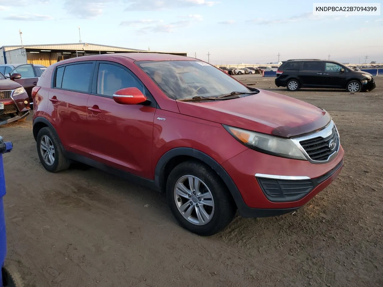 2011 Kia Sportage Lx VIN: KNDPBCA22B7094399 Lot: 75450844