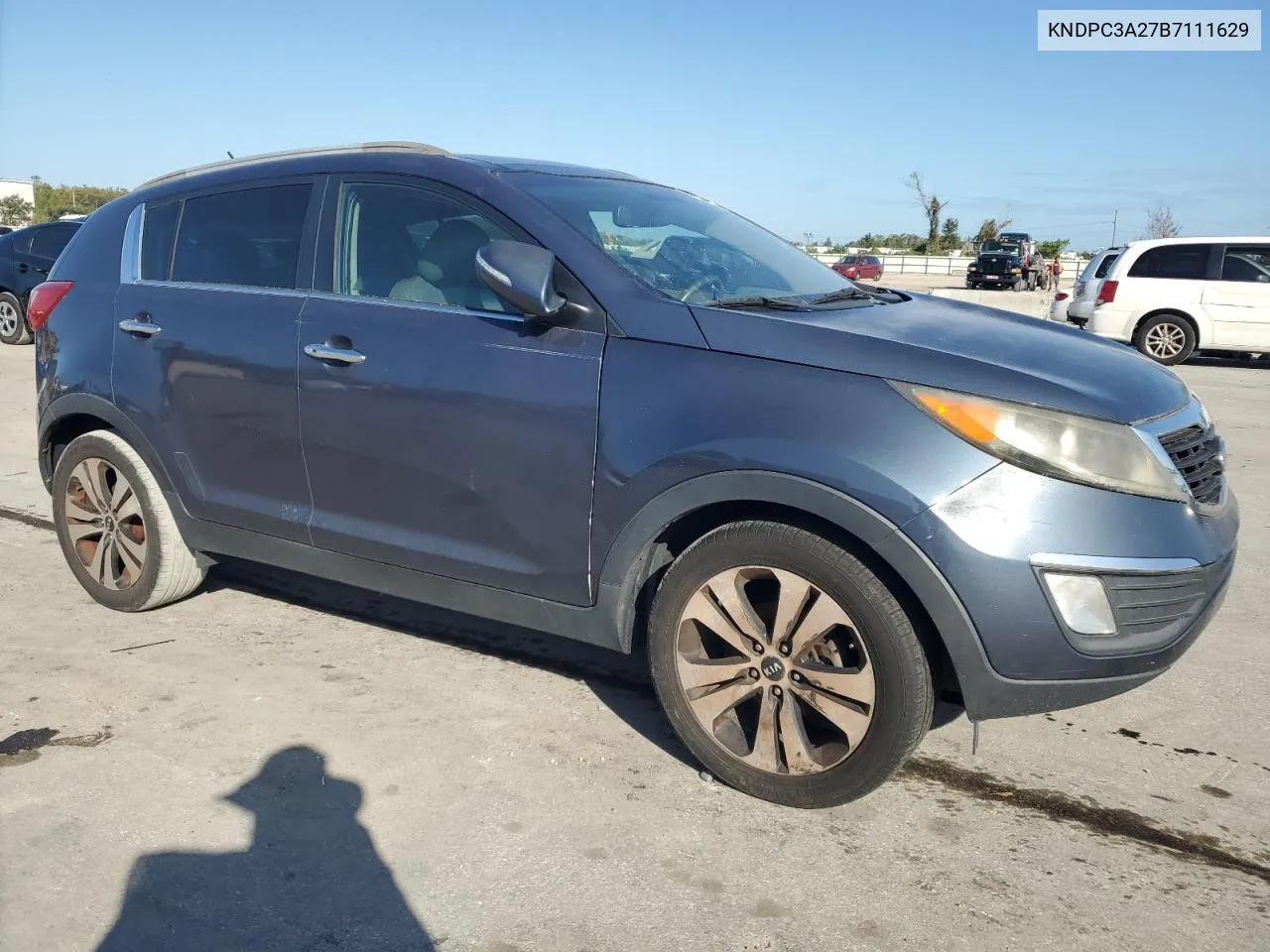 2011 Kia Sportage Ex VIN: KNDPC3A27B7111629 Lot: 77000504