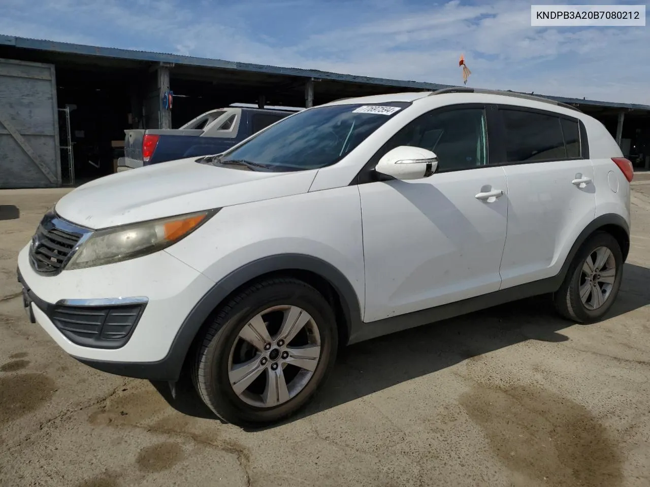 2011 Kia Sportage Lx VIN: KNDPB3A20B7080212 Lot: 77697594