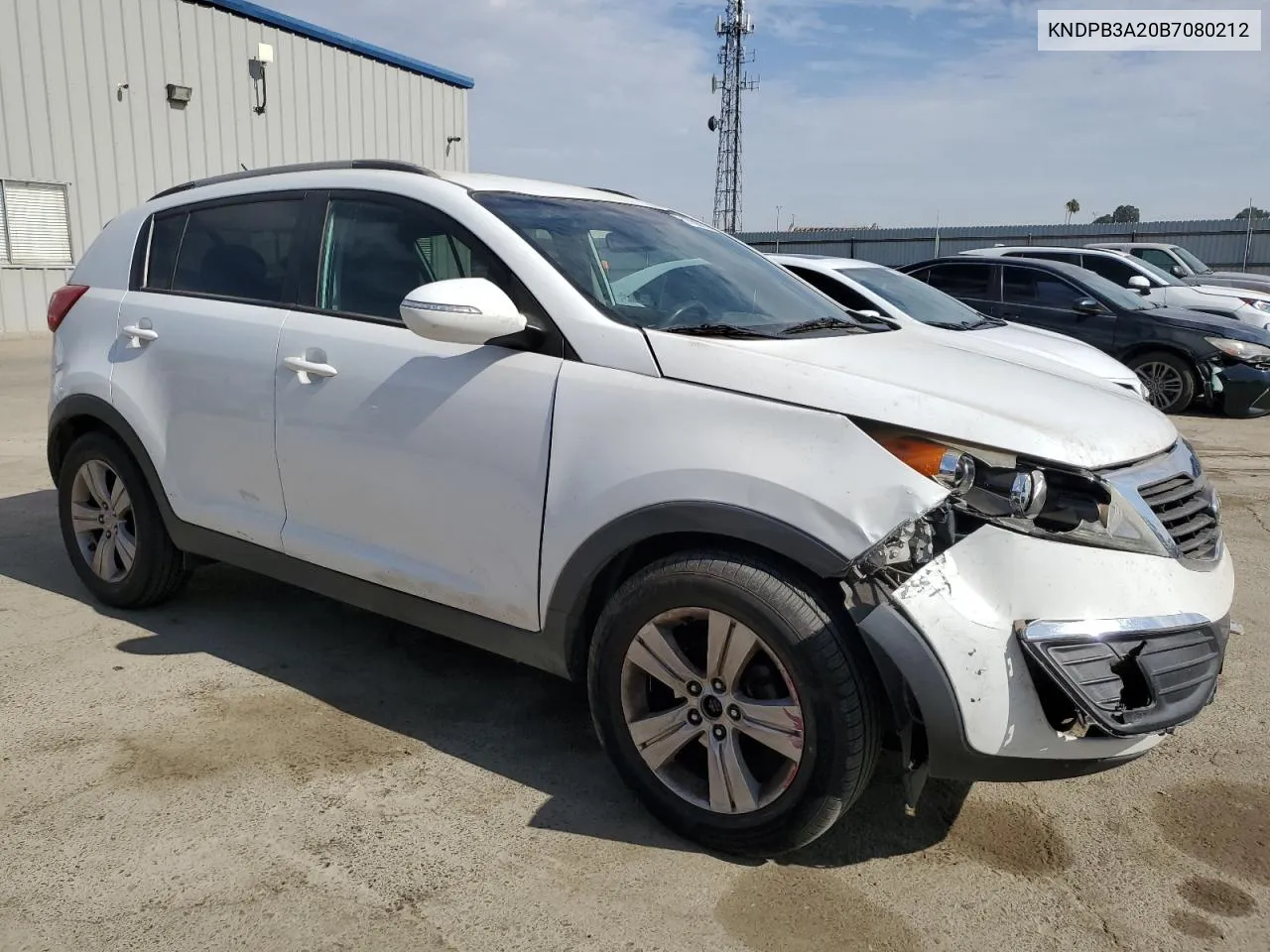 2011 Kia Sportage Lx VIN: KNDPB3A20B7080212 Lot: 77697594