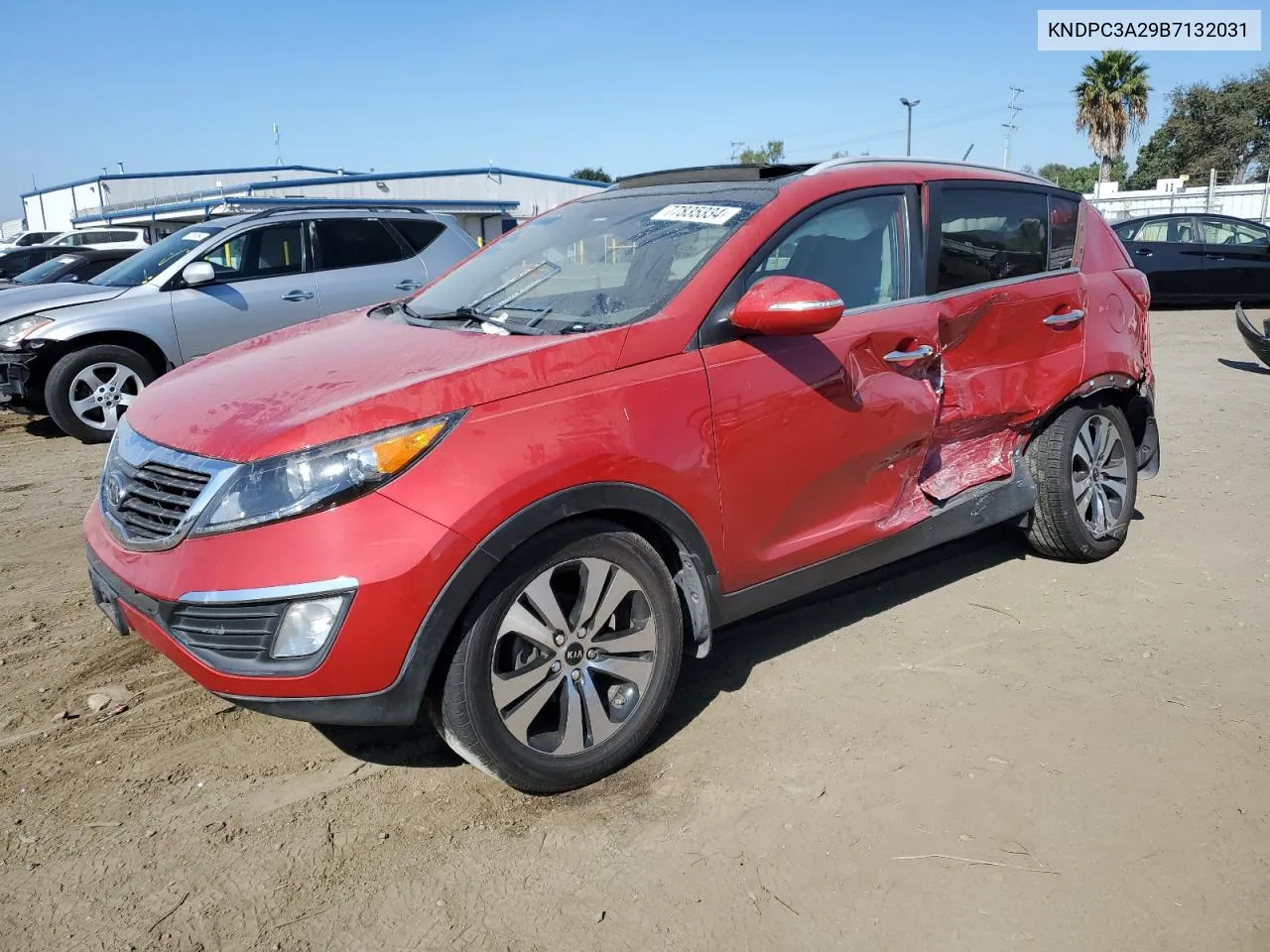 2011 Kia Sportage Ex VIN: KNDPC3A29B7132031 Lot: 77835334