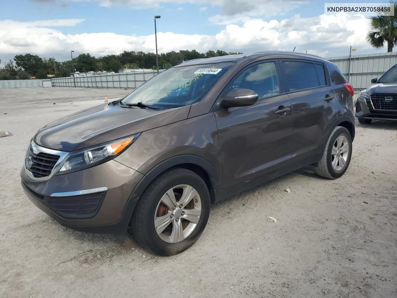 2011 Kia Sportage Lx VIN: KNDPB3A2XB7058458 Lot: 80519644