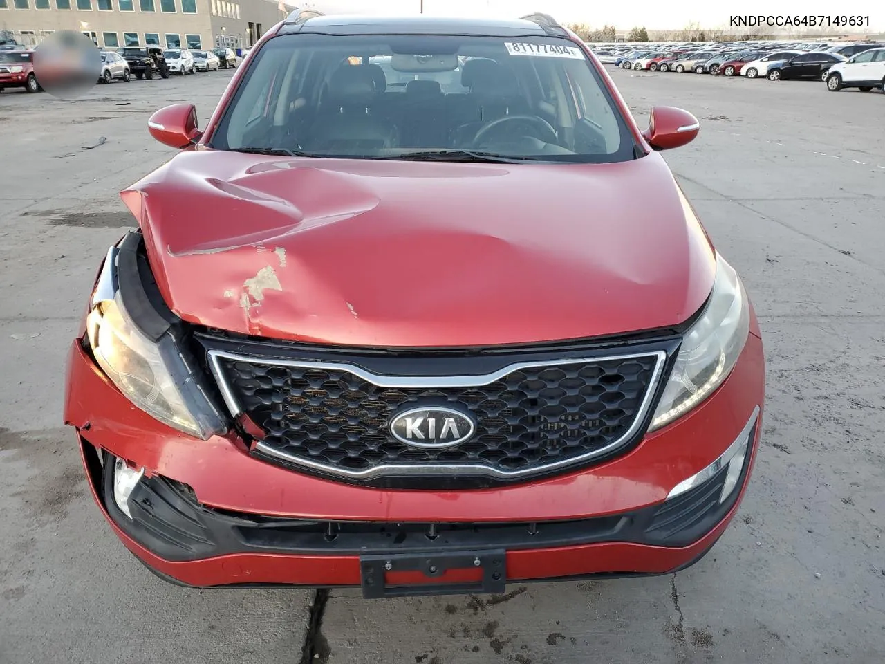 2011 Kia Sportage Ex VIN: KNDPCCA64B7149631 Lot: 81177404