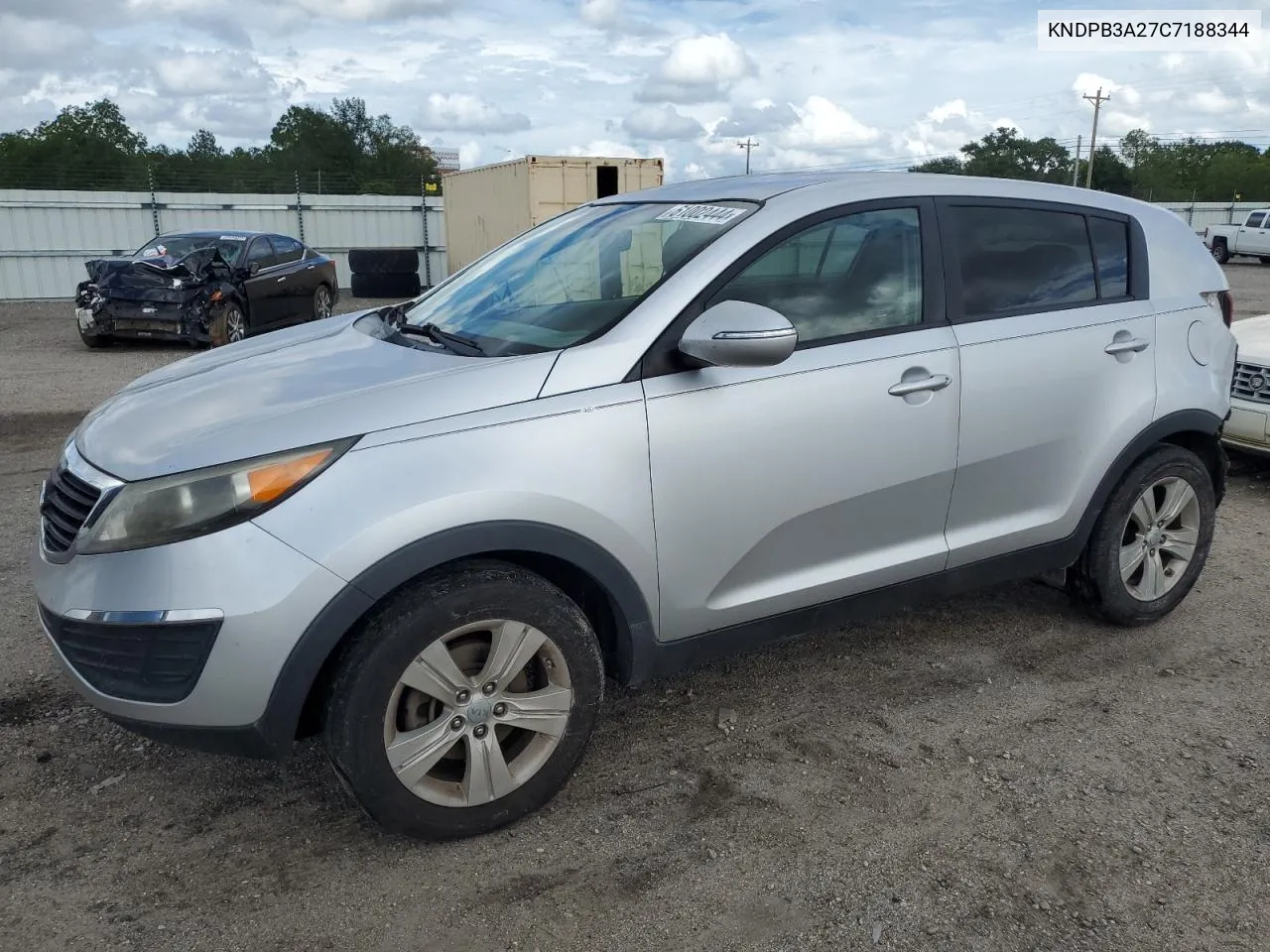 2012 Kia Sportage Base VIN: KNDPB3A27C7188344 Lot: 61002444