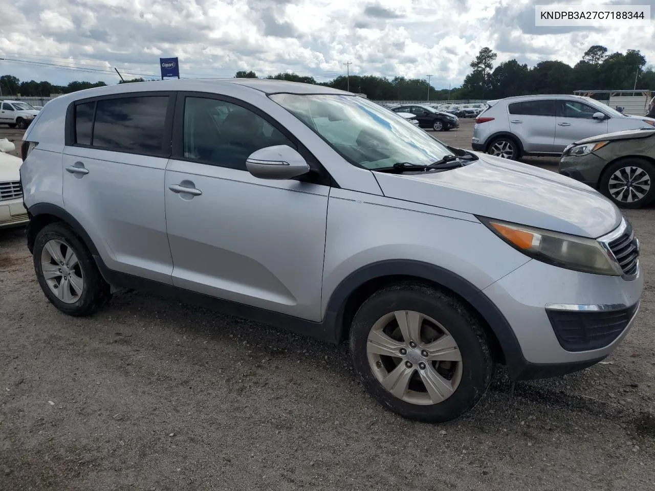 2012 Kia Sportage Base VIN: KNDPB3A27C7188344 Lot: 61002444