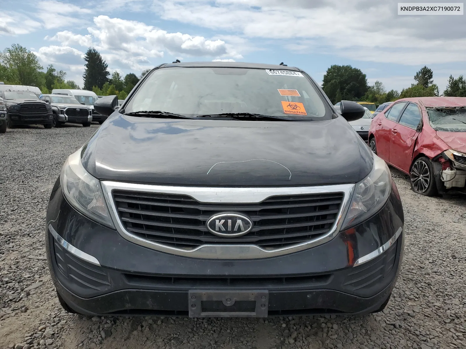 2012 Kia Sportage Base VIN: KNDPB3A2XC7190072 Lot: 66745884