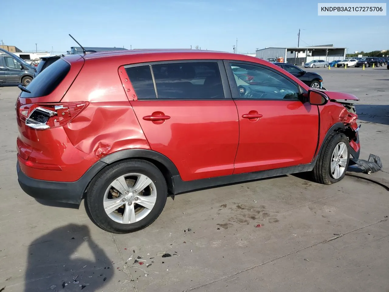 2012 Kia Sportage Base VIN: KNDPB3A21C7275706 Lot: 67730624