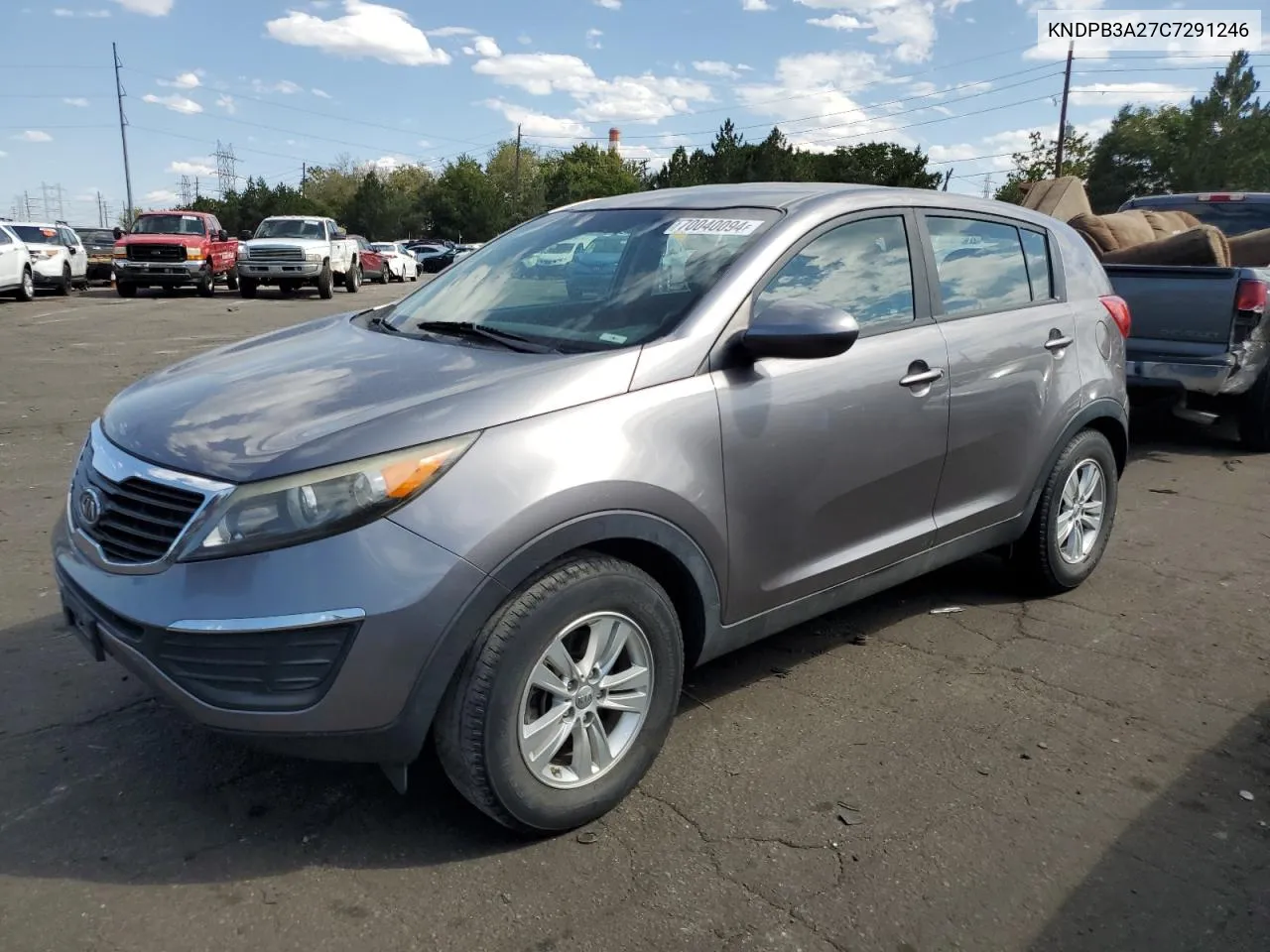 2012 Kia Sportage Base VIN: KNDPB3A27C7291246 Lot: 70040094