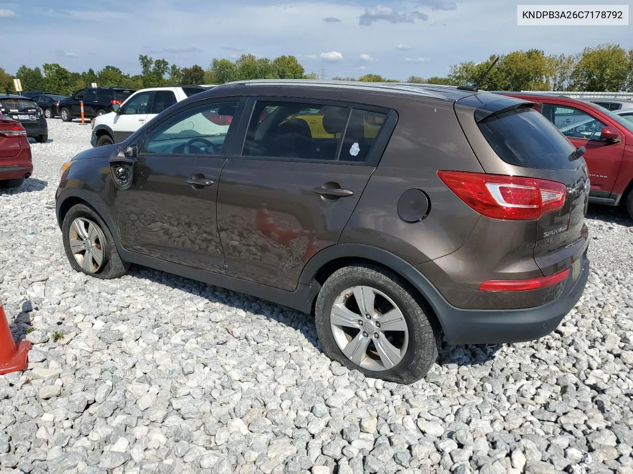 2012 Kia Sportage Base VIN: KNDPB3A26C7178792 Lot: 72142974