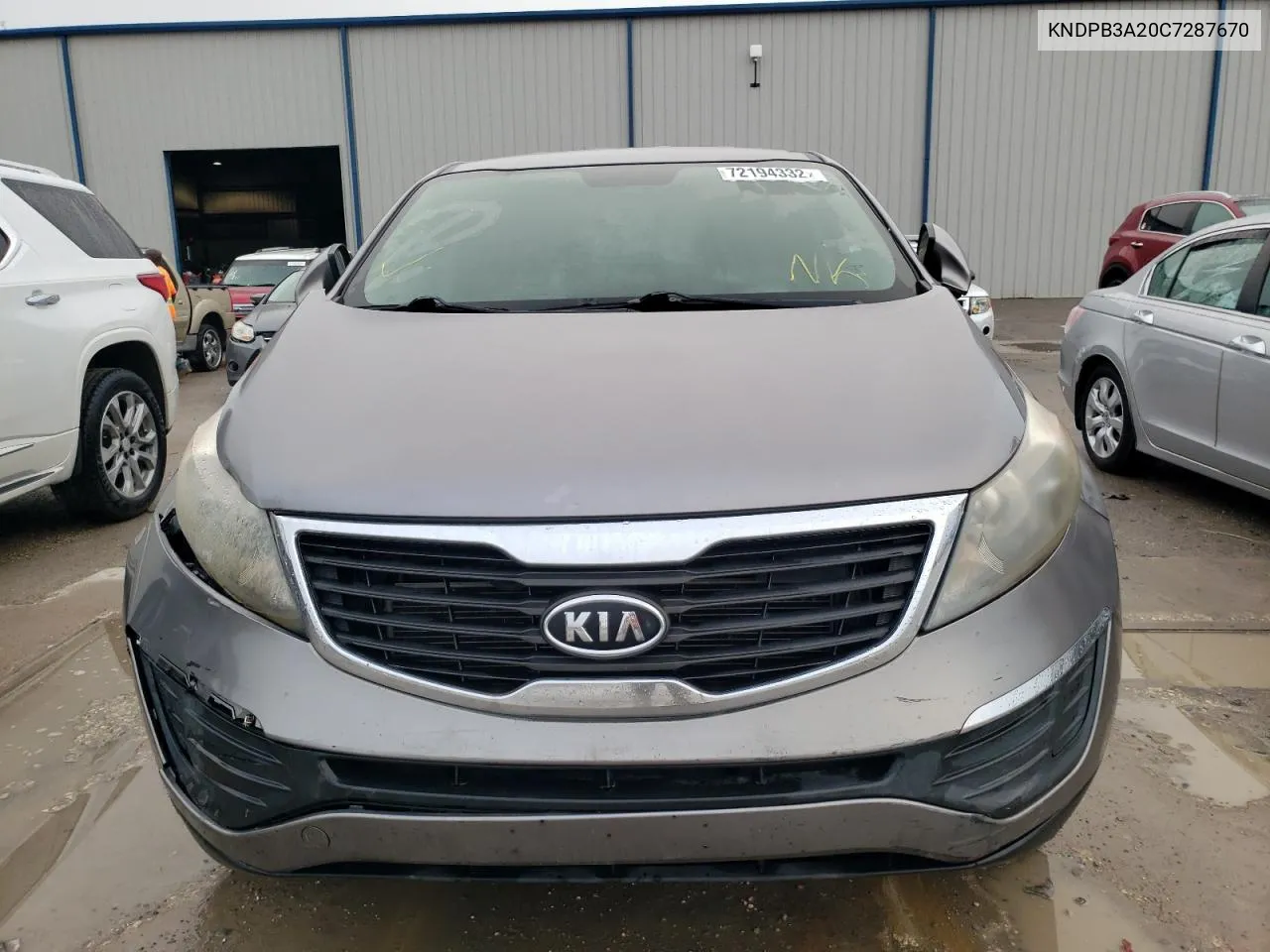 2012 Kia Sportage Base VIN: KNDPB3A20C7287670 Lot: 72194332